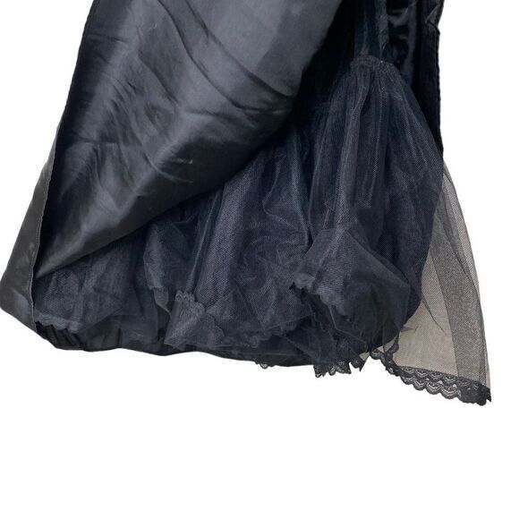 Gunne Sax By Jessica McClintock Vintage Black Off the shoulder size 3/4 Madonna - Picture 5 of 11